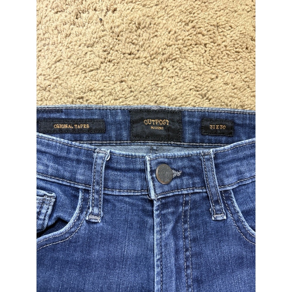 Outpost Makers Original Taper Jeans Men 31x30 Blue Mid Rise Preppy - Picture 2 of 14
